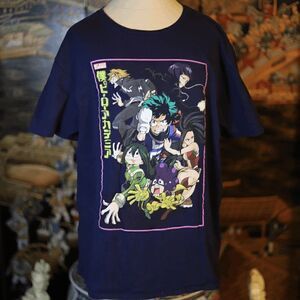 Large My Hero Academia Blue Tee Tshirt